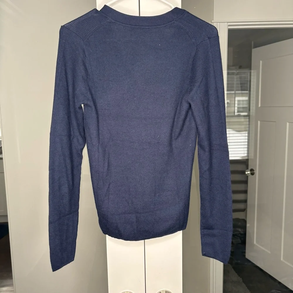 J. Crew Cashmere-silk Blend Cardigan Sweater Navy Blue